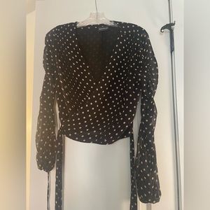 Nicholas Silk Polka Dot Top Size 4